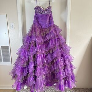 Marys Bridal Princess Purple Quincenera Dress Prom Pageant  Authentic - Size 12
